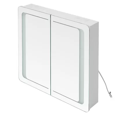 Wall-Mounted Led Medicine Cabinet Double Mirror Bathroom Hang Cabinet Bluetooth • £209.95