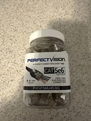 Perfect Vision EZ-RJ45 Shielded Cat6/Cat5e Pass-through 100 Pieces • $45