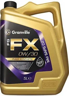 Granville 0w30 FS-FX Fully Synthetic Engine Oil 5L Mid Saps Ford: WSS-M2C950-A • £32.95