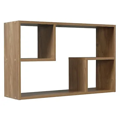 Nyborg Rectangular Wooden Floating Wall Mounting Shelf Display Unit Book Storage • £15.99