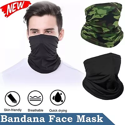 Bandana Face Shield Mask Fishing Headwear Biker Neck Tube Scarf Head Windproof • $8.99