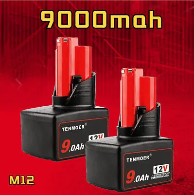9.0Ah 12V Battery For Milwaukee 48-11-2460 M12 12 Volt 9AH 48-11-2401 48-11-2420 • $40.99