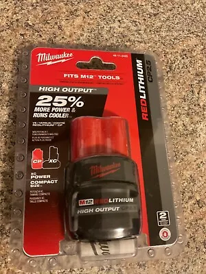 Milwaukee 48-11-2425 M12 12 Volt Red Lithium High Output CP2.5 • $32.95