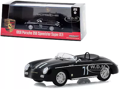 $16.99 • Buy 1958 Porsche 356 Speedster Super #71 Race Car Black 1/43 Model Greenlight 86538