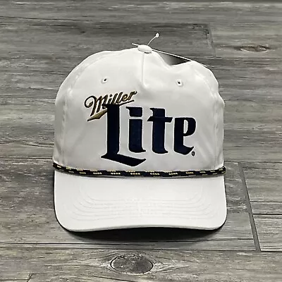 Miller Lite Throwback Rope Hat White SnapBack • $29.74