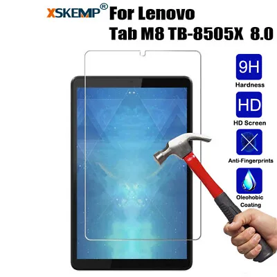 Lenovo Tab M8 TB-8505X / M7 TB-7305F Tempered Glass Tablet Screen Protector Film • £5.80