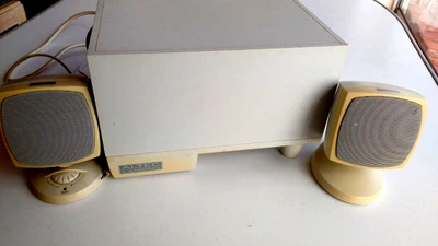 £14.99 • Buy 90s Vintage 25W Tiny Altec Lansing ACS33 Computer PC Speaker With Powered Sub