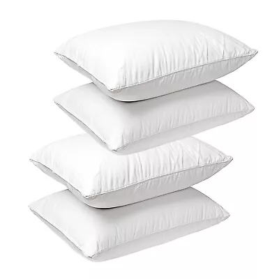 Royal Comfort Duck Feather Down Pillows 50 X 75cm Set Hotel Quality • $64.95