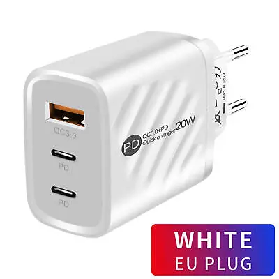 20W Fast Charger Block USB + Dual PD Port USB Type C Wall Adapter • $13.62