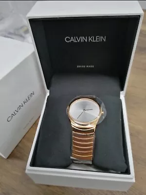 New Calvin Klein Wrist Watch Whirl Rose Gold Women Jewellery Bracelet Wristwatch • £145