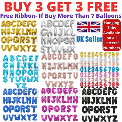 £0.99 • Buy 16  Letters Numbers Foil Balloons Custom Name Age Birthday Wedding Party Baloons