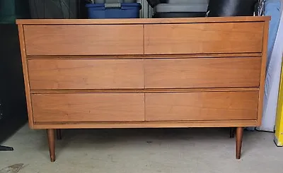 VINTAGE- Ward Furniture Co. Mid-Century Modern 6 Drawer Double Dresser Original • $719