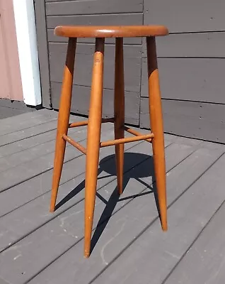 Antique Tall Maple Kitchen Stool 1930s Era • $62