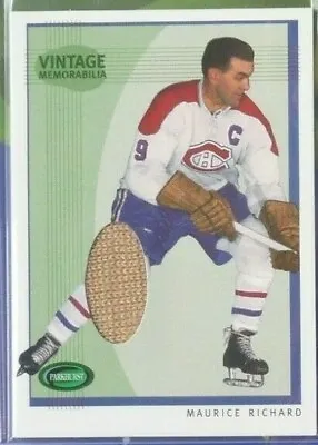 Maurice Richard 2002-03 Parkhurst Vintage Memorabilia Jersey Montreal Canadiens • $299.99