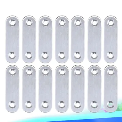  20 PCS Metal Plate With Holes Heavy Duty Flat Bracket Stainless Steel • £7.99