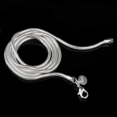 925 Silver Plated 1 Mm Snake Chain Men's Women's Necklace 16  18  20  22  24  • $4.49