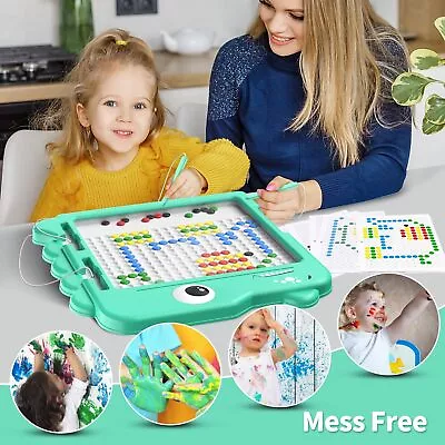 Magnetic Drawing Board LARGE Magna Dots Doodle Board Kids Dot Art Preschool Toys • £14.99