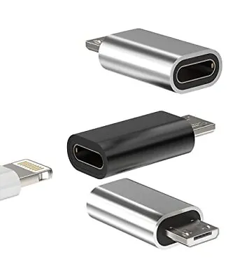 Lightning Female To Micro USB Male Adapter Converter(3Pack)Android Charge & D... • $16.65