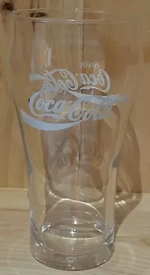 Coca-Cola Branded Clear White Print Half Pint Glass • £6.50