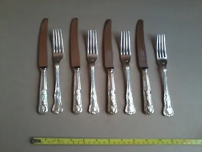 Mappin & Webb4 Xtable Forks(7 L)4 X Table Knives(8.25 L)kings Pattern • £30
