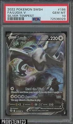 $0.99 • Buy 2022 Pokemon SWSH Silver Tempest #186 FA Lugia V PSA 10 GEM MINT
