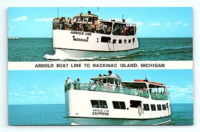 Arnold Boat Line Ferry Mackinac Island Michigan UNP Mohawk Chippewa Postcard • $4.95