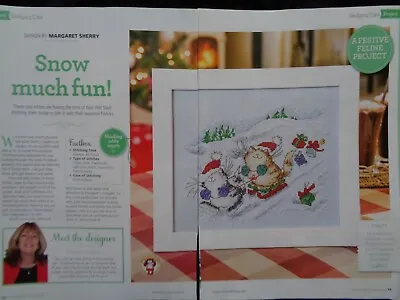 Cute Sledging Christmas Cats Cross Stitch Chart Designed By Margaret Sherry • £1.50