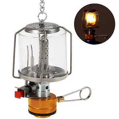 Camping Mini Gas Lantern Hanging Lamp Light Piezo Ignition Gas Tent Lamp L U8M3 • £13.49