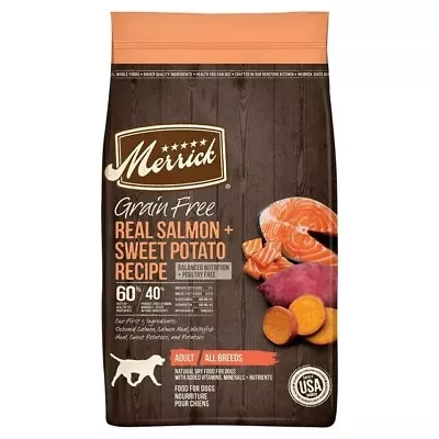 Merrick Grain Free Real Salmon & Sweet Potato Recipe Dry Dog Food - 22lb • $55.99