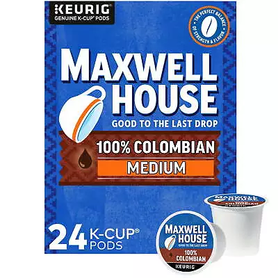 Maxwell House 100% Colombian Medium Roast K-Cup Coffee Pods 24 Ct Box • $10.15