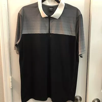 Oakley Men's Golf Polo Shirt - Blackout - Size Large | Pre-Owned | L  • $17.95