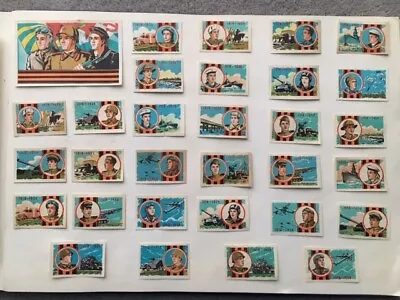 Matchbox Labels Russia Ussr Old Antique  40 Years Russian Army Complet Set Of 32 • $15