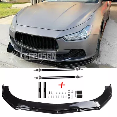 GLOSSY Front Bumper Lip Splitter SpoilerBody Kit Parts For Maserati Ghibli S Q4 • $99.43