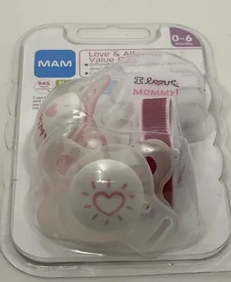 MAM 2 Pacifiers 1 Clip Original Value Pack Skin Soft Ortho Nipple 0-6 Months • $11.99