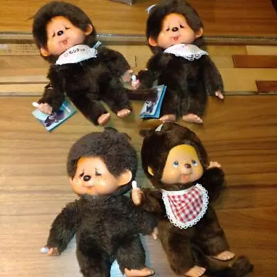 Monchhichi Plush Lot Of 4 Crying Face Blue Eye Character Collection Retoro   • $197.10