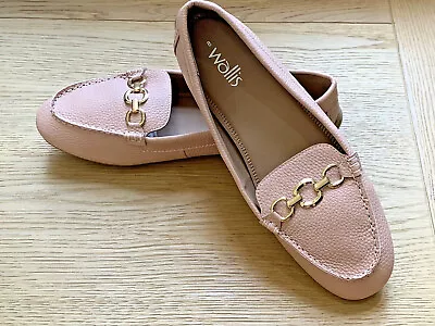 Wallis Soft Padded Chain Loafer Shoes In Pink Or Mint RRP £34 • £8.95