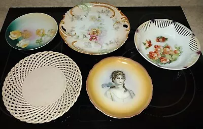 5pc Antique Moritz Zdekauer MZ Austria Spain & Other Pierced Plate/Bowl Set • $49.99