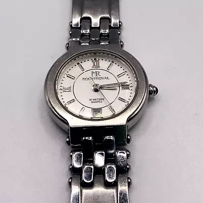 MountRoyal Woman Watch Stainless Steel White Dial 24mm New Battery • $39.99