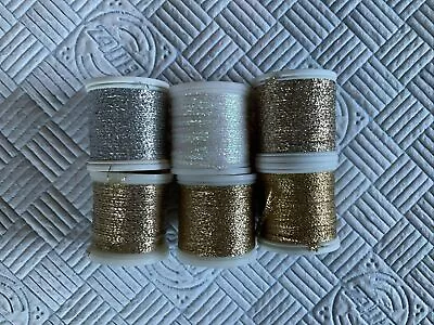 6 X Reels Madeira Metallic No 8 Hand Embroidery Thread • £3