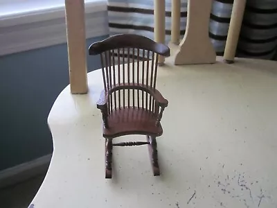 Dollhouse Miniature  Wood Rocker  1:12  1990'S • $40