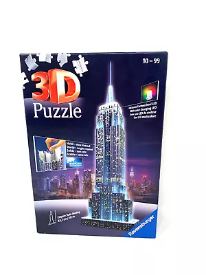 Ravensburger 3D Puzzle Night Edition Empire State Building Color Changing LED • $4.79