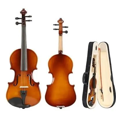 New Perfect Natural Acoustic Violin/Fiddle 1/4 Size With Case & Bow & Rosin • $42.86