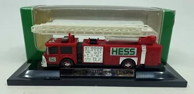 Hess 1999 1:64 Red Miniature Fire Truck W/Ladder & Display Stand • $8.49