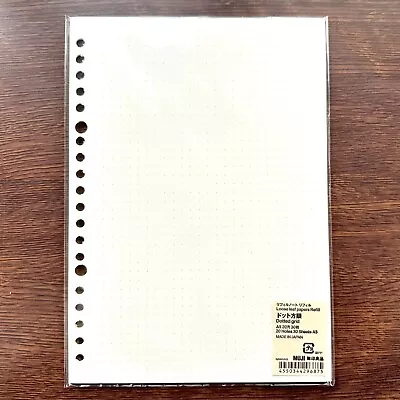 MUJI - Loose Leaf Paper Refill: Dotted Grid / A5 / 20 Holes / 30 Sheets • $9.95