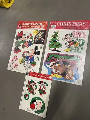 Vintage Mickey Mouse Christmas Kit Paper Tree Eureka Paper Magic Group 3 Sets • $11.25