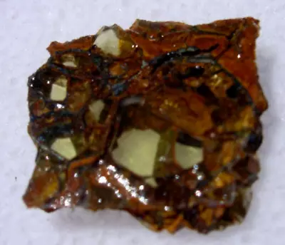 .678 Grams 13x12x2mm Jepara Meteorite ( Pallasite PMG) Slice Fragment With A COA • $12.99