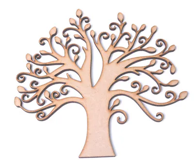 MDF Family Tree Craft Shape Blank Family Tree  Frame Wedding Guestbook Crafting • £56.25