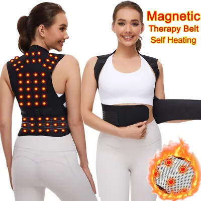 Magnetic Self Heating Belt Waist Back Support Brace Therapy Posture Corrector • $7.79