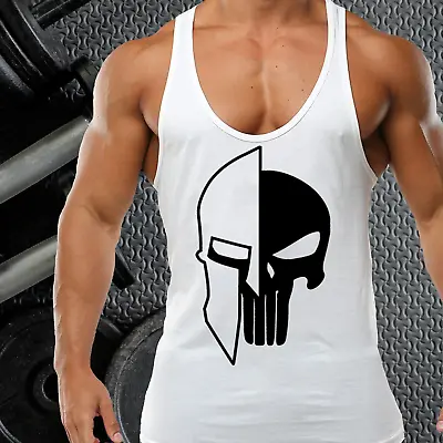 £7.99 • Buy Skull Of Spartan Gym Vest Bodybuilding Muscle Training Weightlifting Top New