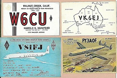 £6.99 • Buy HAM RADIO QSL CARDS (4) 1957 TO 1968 - Ex W AUSTRALIA, RAF CHANGI SINGAPORE, Etc